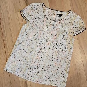 Women's Ann Taylor Speckled Short Sleeve Top